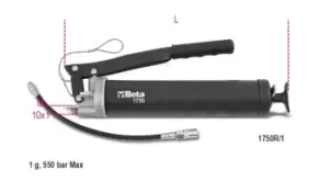 image of Beta Tools 1750HS H-Safe Tethered Lever Operated Grease Gun 500cc 017504500