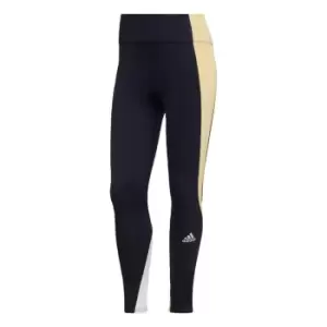 Image of adidas Own the Run Colorblock 7/8 Tights Womens - Legend Ink / Reflective Silver
