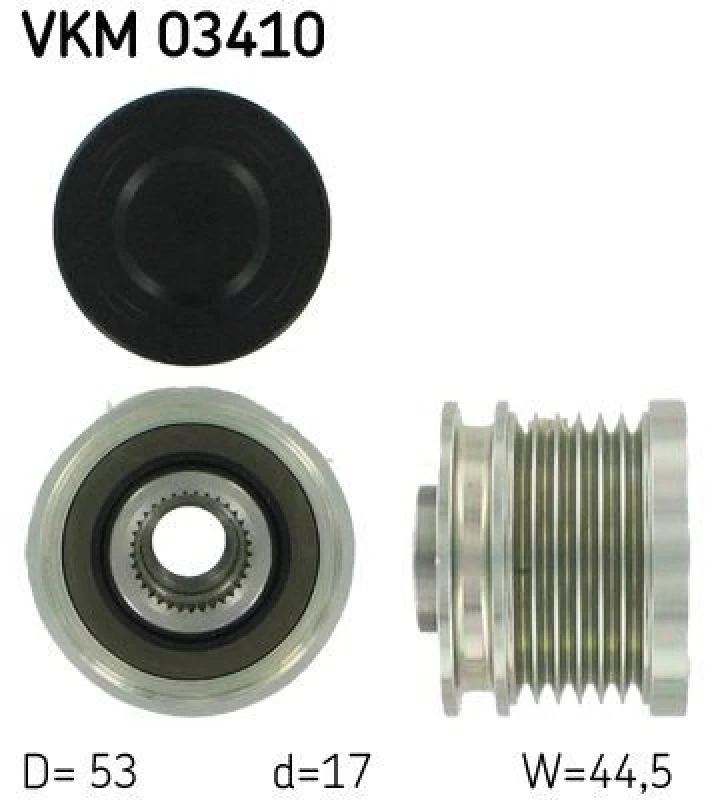 Image of SKF Alternator clutch pulley SKF VKM 03410