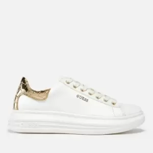 image of Guess Vibo Leather Chunky Trainers - UK 3