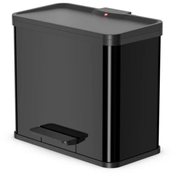 Pedal Bin Oko Duo Plus Size L 17 L+9 L Black 0630-260 - Black - Hailo