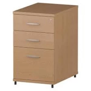Image of Trexus Desk High 3 Drawer 600D Pedestal 425x600x730mm Oak Ref I000777