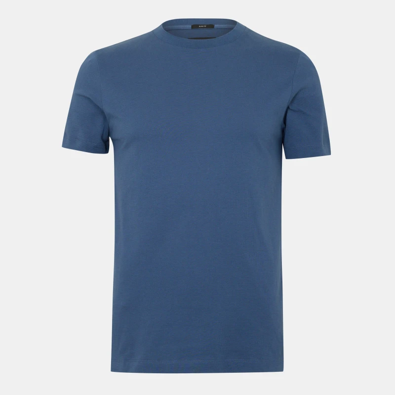 Image of Boss Mens P-Tessler Regular Fit T-Shirt Open Blue male S
