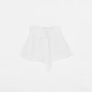 image of Missguided Petite Broderie Skirt - White