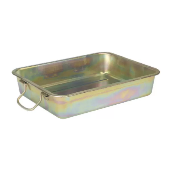Image of Genuine SEALEY DRPM1 Metal Drain Pan 9ltr