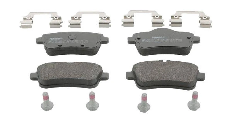 Image of FERODO FDB4587 Brake pad set prepared for wear warning indicator, with accessories, with brake caliper screws Brake Pad Set,disc brake (402)
