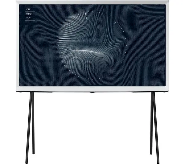 Image of 55" Samsung The Serif QE55LS01BGUXXU Smart 4K Ultra HD HDR QLED TV with Bixby & Amazon Alexa - Cloud White