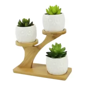 Image of Owl Pots With Stand M&W