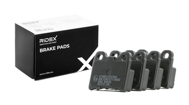 Image of RIDEX 402B0598 Brake pad set Rear Axle, excl. wear warning contact Brake Pad Set,disc brake (402)