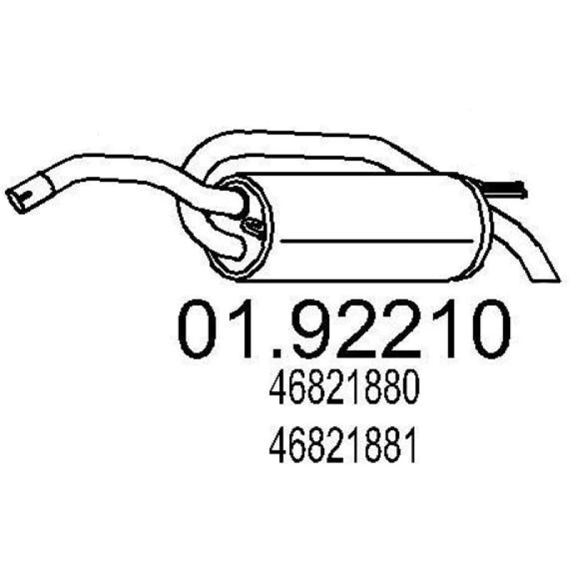 Image of MTS 01.92210 Rear silencer End Silencer (3437)