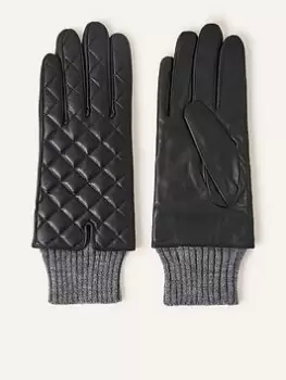 Image of Accessorize Quilted Leather, Black, Size M/L, Women
