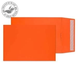 image of Blake Creative Colour C4 Peel and Seal Pocket Envelopes Pumpkin Orange