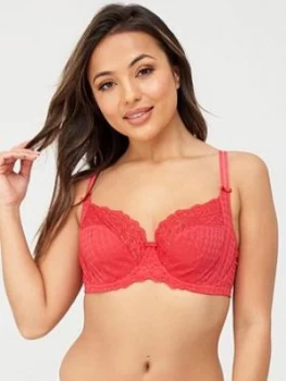 Panache Envy Full Cup Bra - Red, Size 34H, Women