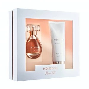 Monsoon Rose Gold Eau de Parfum 50ml and Body Lotion