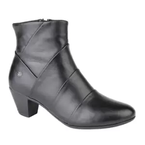 image of Cipriata Womens/Ladies Ginerva Folded Vamp Ankle Boots (4 UK) (Black)