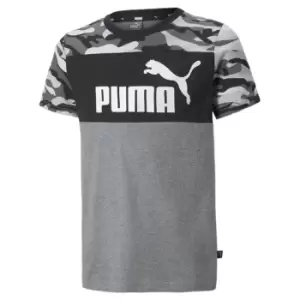 Puma Camouflage Print T-Shirt Junior - Black