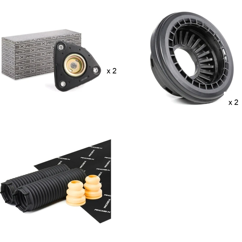 Image of RIDEX 1180S0504 Top strut mount Front Axle Suspension Strut Support Bearing (1180)