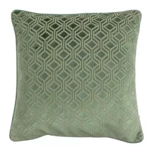 image of Avenue Velvet Jacquard Cushion Mint