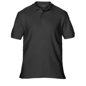 Gildan Mens Premium Cotton Sport Double Pique Polo Shirt (S) (Black)