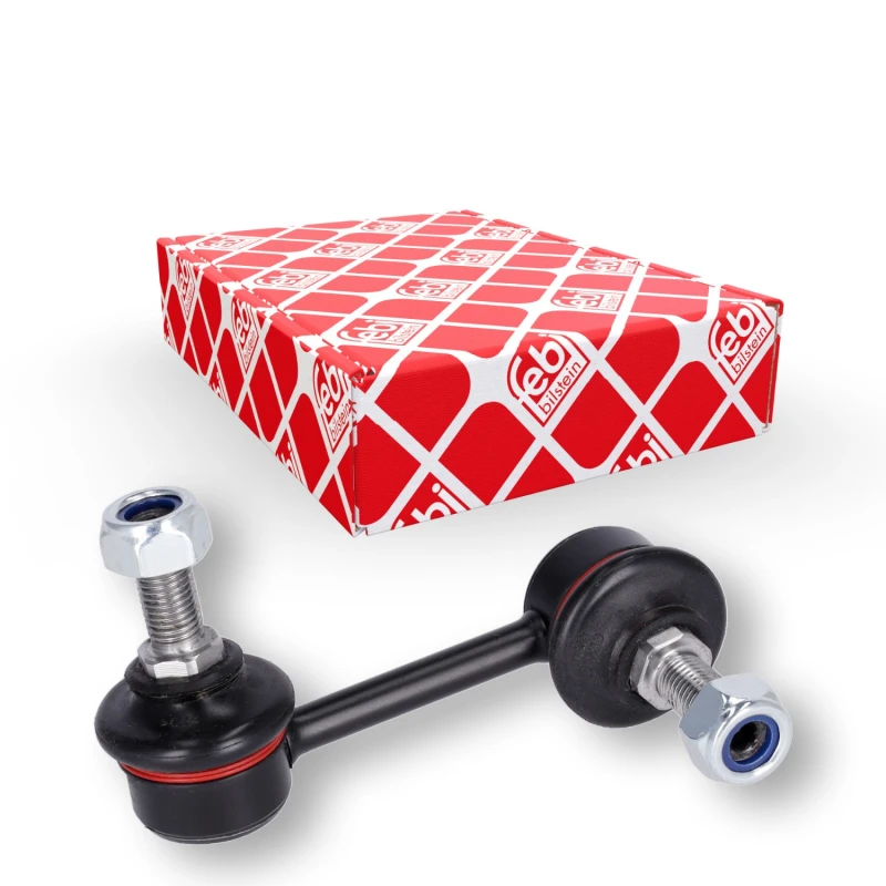 Image of FEBI BILSTEIN 27442 Anti-roll bar link OE Turbo NEW, Front Axle Right Steel Link Stabiliser (3229)