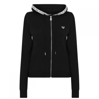 image of True Religion Tape Zip Hoodie - Black 1001