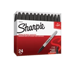 Sharpie Fine Permanent Marker Black Pack of 24 2025161