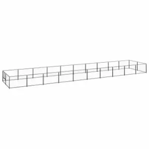 Image of Vidaxl Dog Kennel Black 20 M Steel