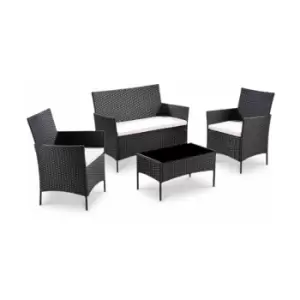 Image of Newport Black 4PC Garden Set & Cover