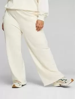 Image of Puma Classics Relaxed Sweatpants Tr, Off White, Size L, Women
