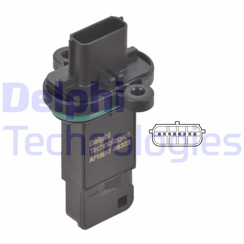 Image of DELPHI Mass air flow sensor DELPHI AF10657-12B1