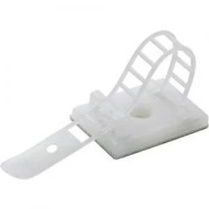 Image of Cable mount Self adhesive Screw fixing strap Ecru