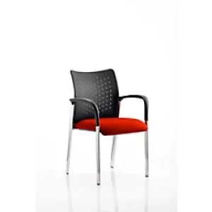 Image of Dynamic Visitor Chair Fixed Armrest Academy Seat Tobasco Red