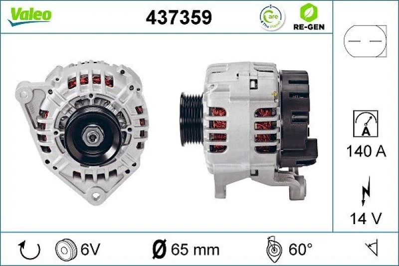 Image of Alternator VALEO 437359