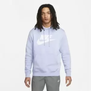 Image of Nike Sportswear Club Fleece Mens Graphic Pullover Hoodie - Blue