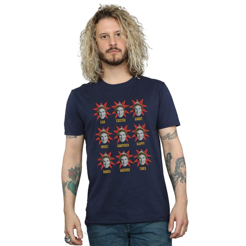 Image of Elf Elf Men Buddy Moods T-Shirt in Navy Size: Small Navy S Male 5057736054529