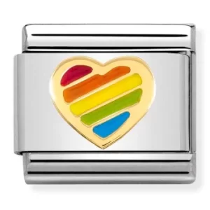 Image of Nomination CLASSIC Rainbow Heart Charm 030272/54
