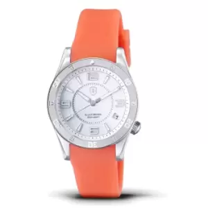 image of Elliot Brown 929-201-R47 Bloxworth Hali Neon Coral Rubber Strap Wristw