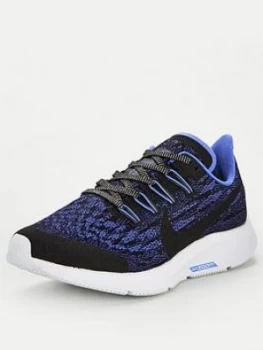 image of Nike Air Zoom Pegasus 36 Glitter Junior Trainers - Black/Blue