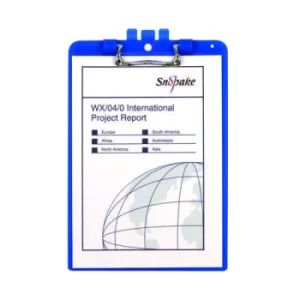 image of Snopake Clipboard with Pen Holder A4 Blue 15886