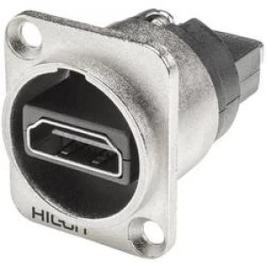 Image of HDMI connector Sleeve socket straight pins Number of pins 19 Silver Hicon HI HDHD FFDN