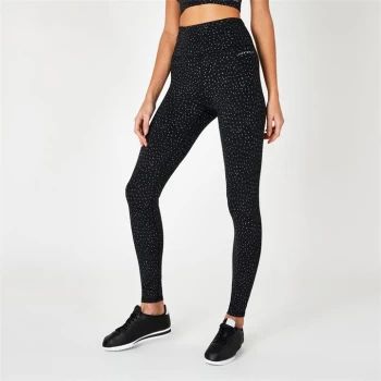 image of Jack Wills Active Super High Waisted Sports Leggings - Black Print