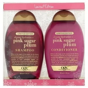 image of OGX Shampoo and Conditioner Gift Pack Pink Sugar Plum