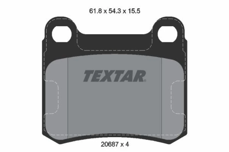 Image of Brake pad set TEXTAR 2068701