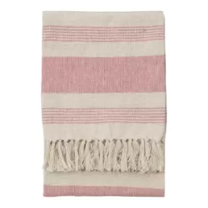 Image of Gallery Interiors Garnette Stripe Stripe Throw Blush