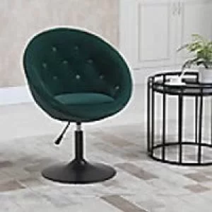 Image of Homcom Round Tufted Chair Green