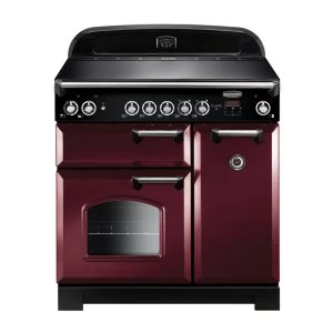 Image of Rangemaster CLA90ECCYC 117440 CLASSIC 90cm Ceramic Range Cooker CranberryChrome