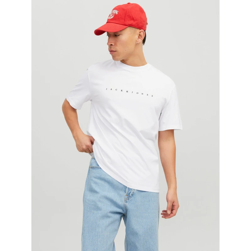 Image of jack & jones Jjestar Crew Neck T-Shirt White Men L;XL;XXL