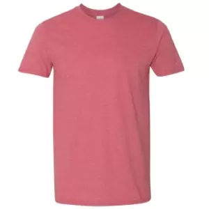 image of Gildan Mens Short Sleeve Soft-Style T-Shirt (S) (Heather Cardinal)