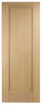 Image of Wickes Oxford Internal Flushed 1 Panel Oak Veneer Door - 1981 x 610mm