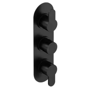 Image of Nuie Triple Thermostatic Round Valve - Matt Black